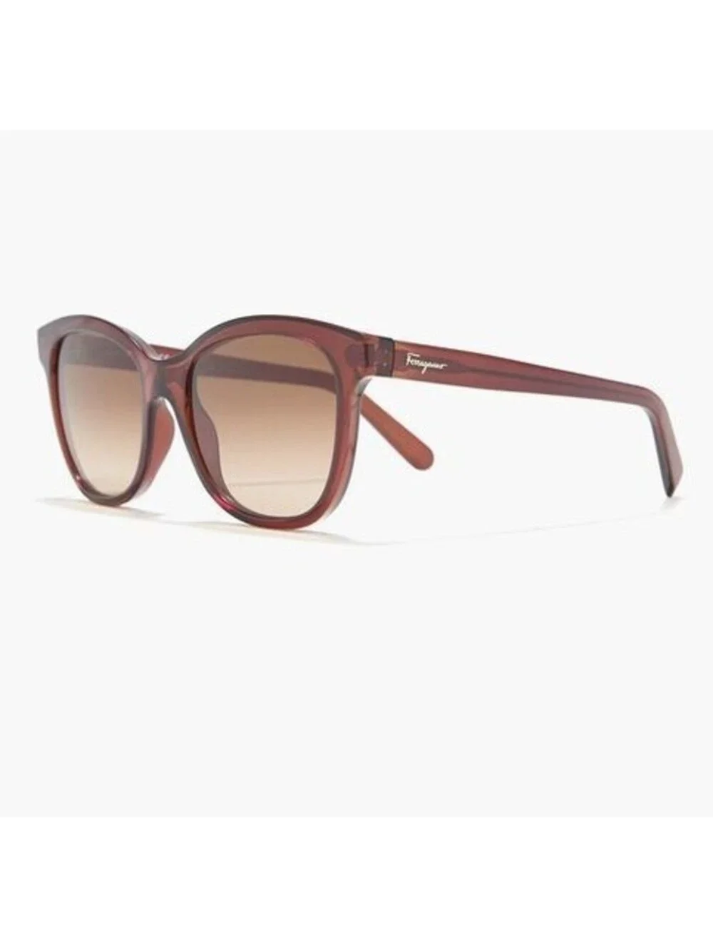 New FERRAGAMO Sunglasses SF834S 210, Crystal Brown, Authentic Italy